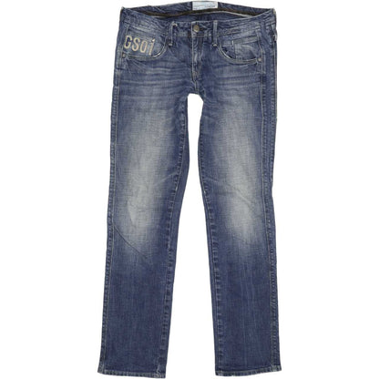 G-Star Saville Women Blue Straight Slim Stretch Jeans W32 L32