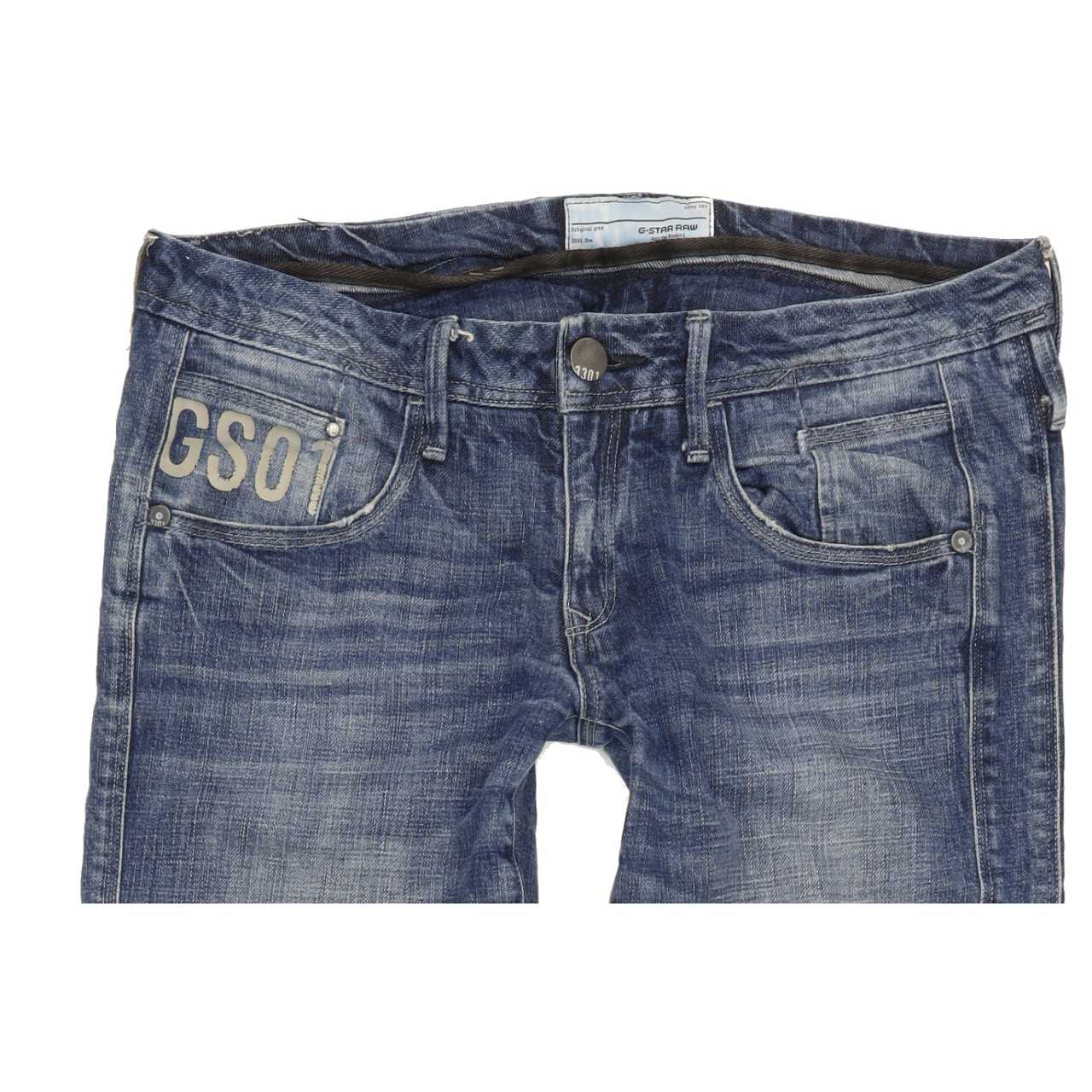 G-Star Saville Women Blue Straight Slim Stretch Jeans W32 L32