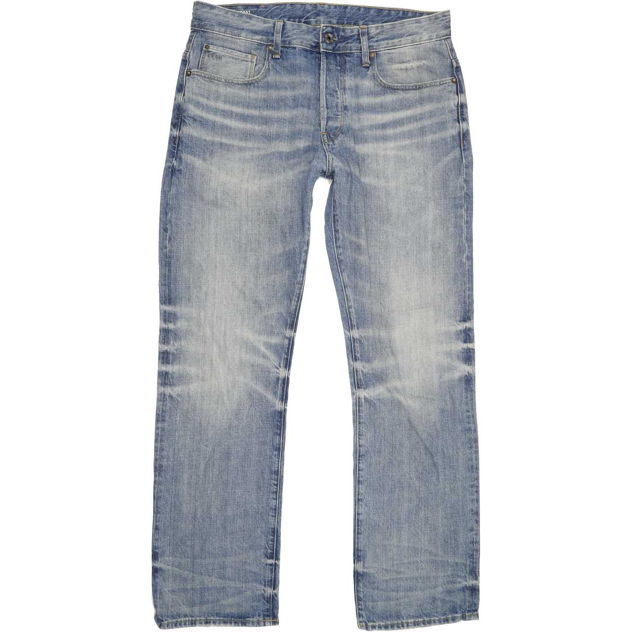 G-Star 3301 Men Blue Straight Loose Jeans W33 L32