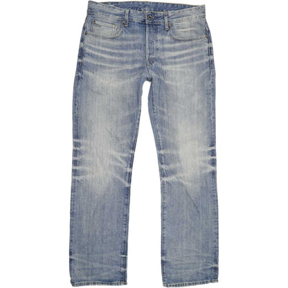 G-Star 3301 Men Blue Straight Loose Jeans W33 L32