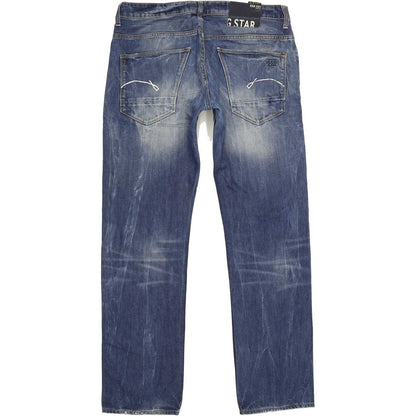G-Star Morris Men Blue Straight Slim Jeans W33 L32
