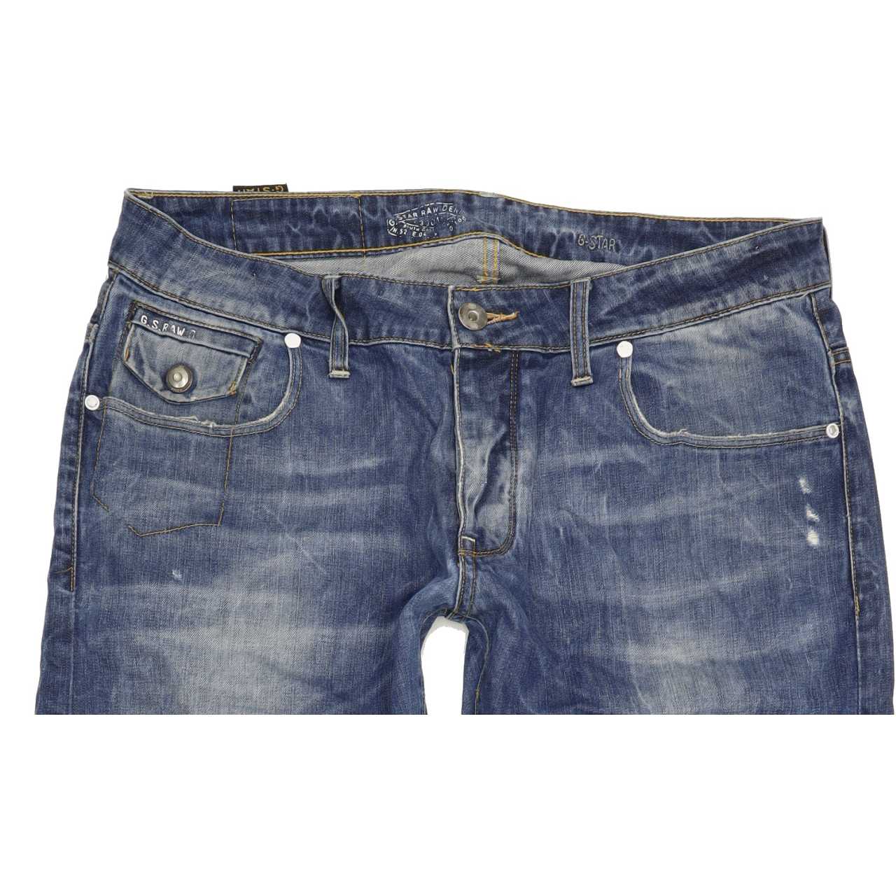G-Star Morris Men Blue Straight Slim Jeans W33 L32