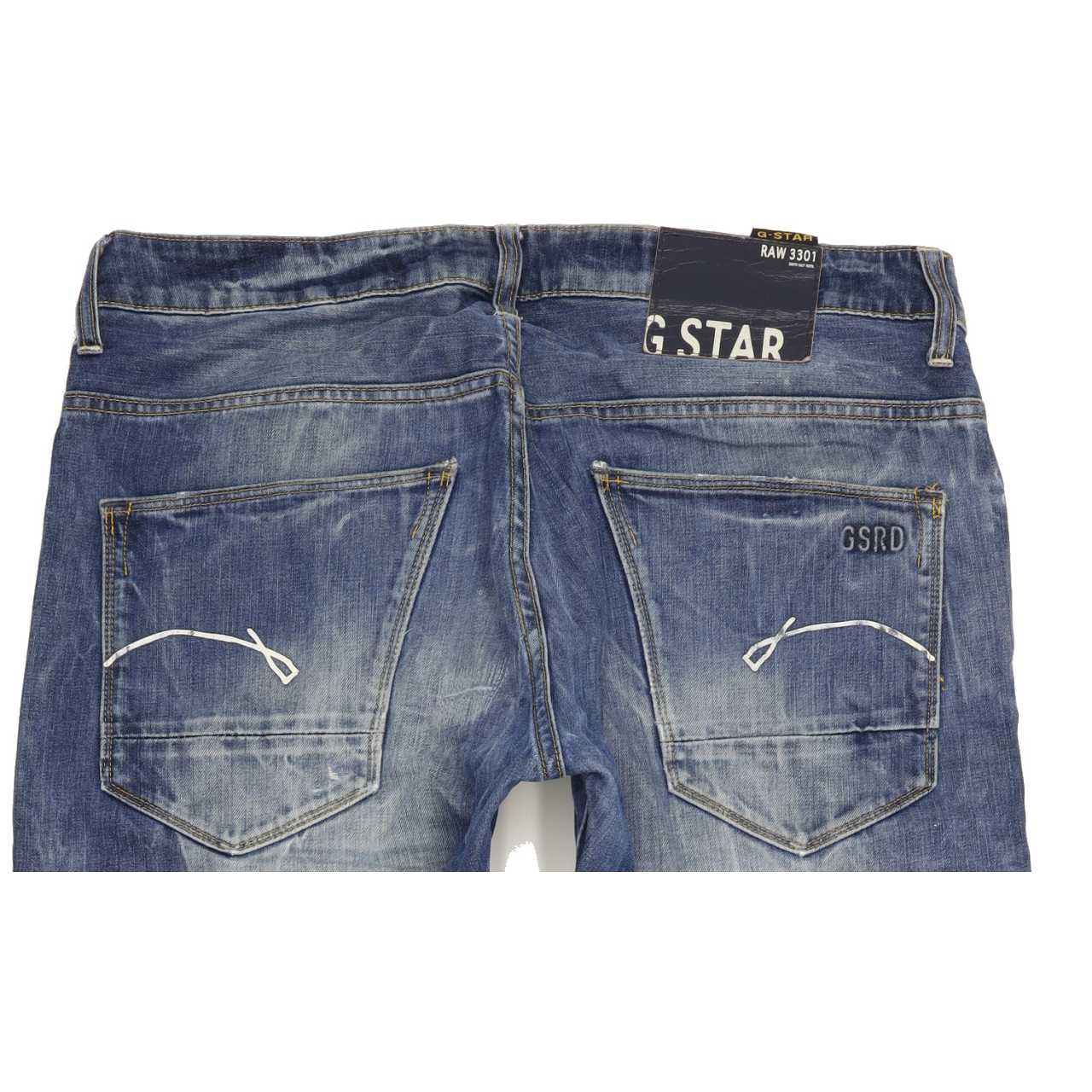 G-Star Morris Men Blue Straight Slim Jeans W33 L32