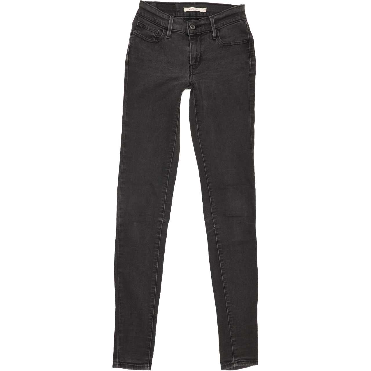Levi's 710 Women Charcoal Skinny Slim Stretch Jeans W25 L34