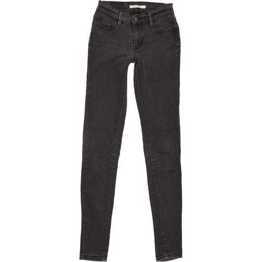 Levi's 710 Women Charcoal Skinny Slim Stretch Jeans W25 L34