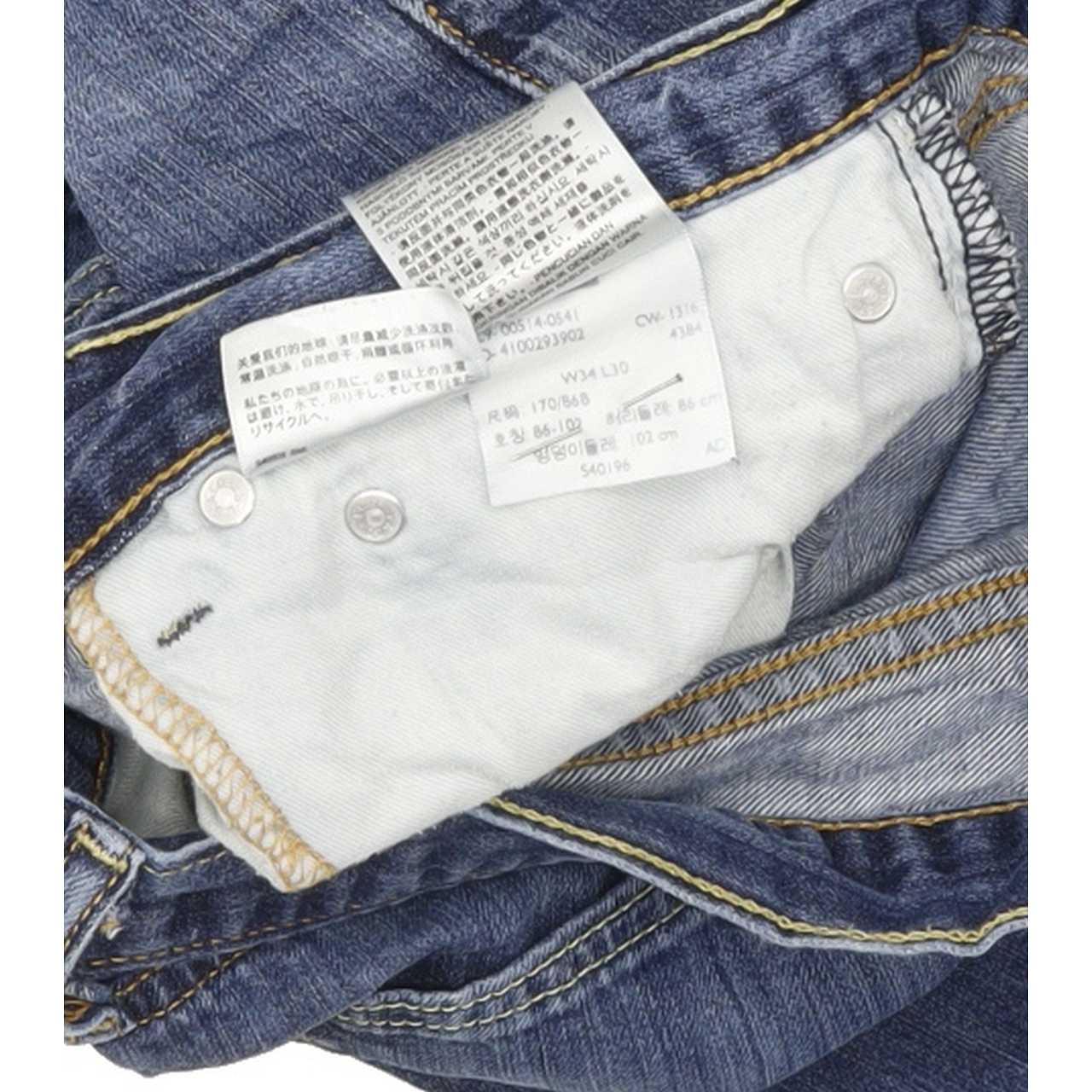 Levi's 514 Men Blue Straight Slim Jeans W34 L29