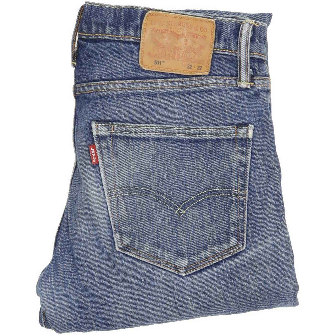 Levi's 511 Men Blue Straight Slim Stretch Jeans W32 L30