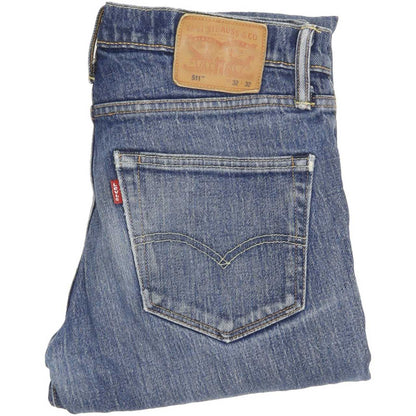 Levi's 511 Men Blue Straight Slim Stretch Jeans W32 L30