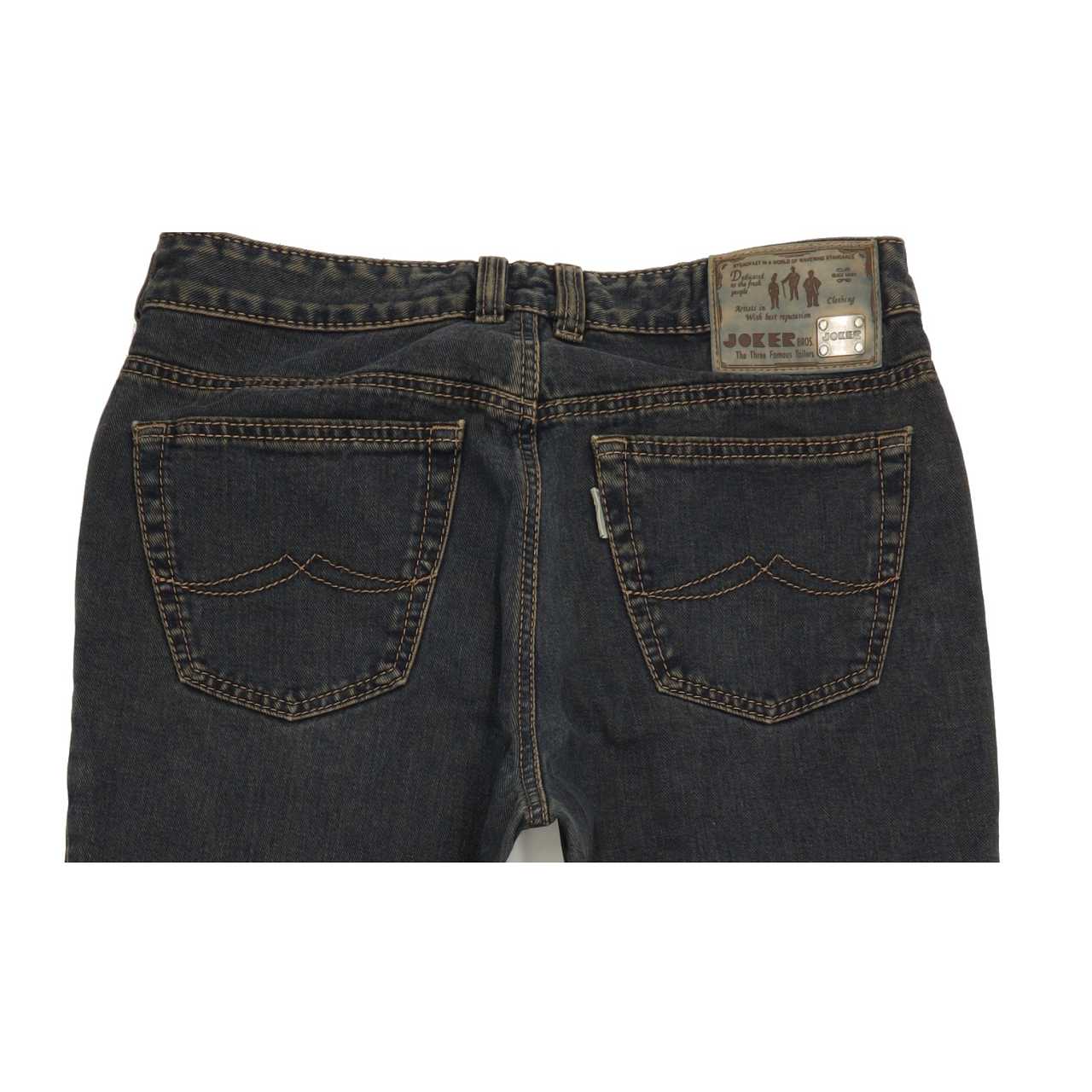 Joker Double Saddle Stitched Men Blue Straight Regular Jeans W34 L35