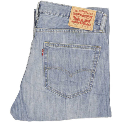 Levi's 505 Men Blue Straight Regular Jeans W34 L31