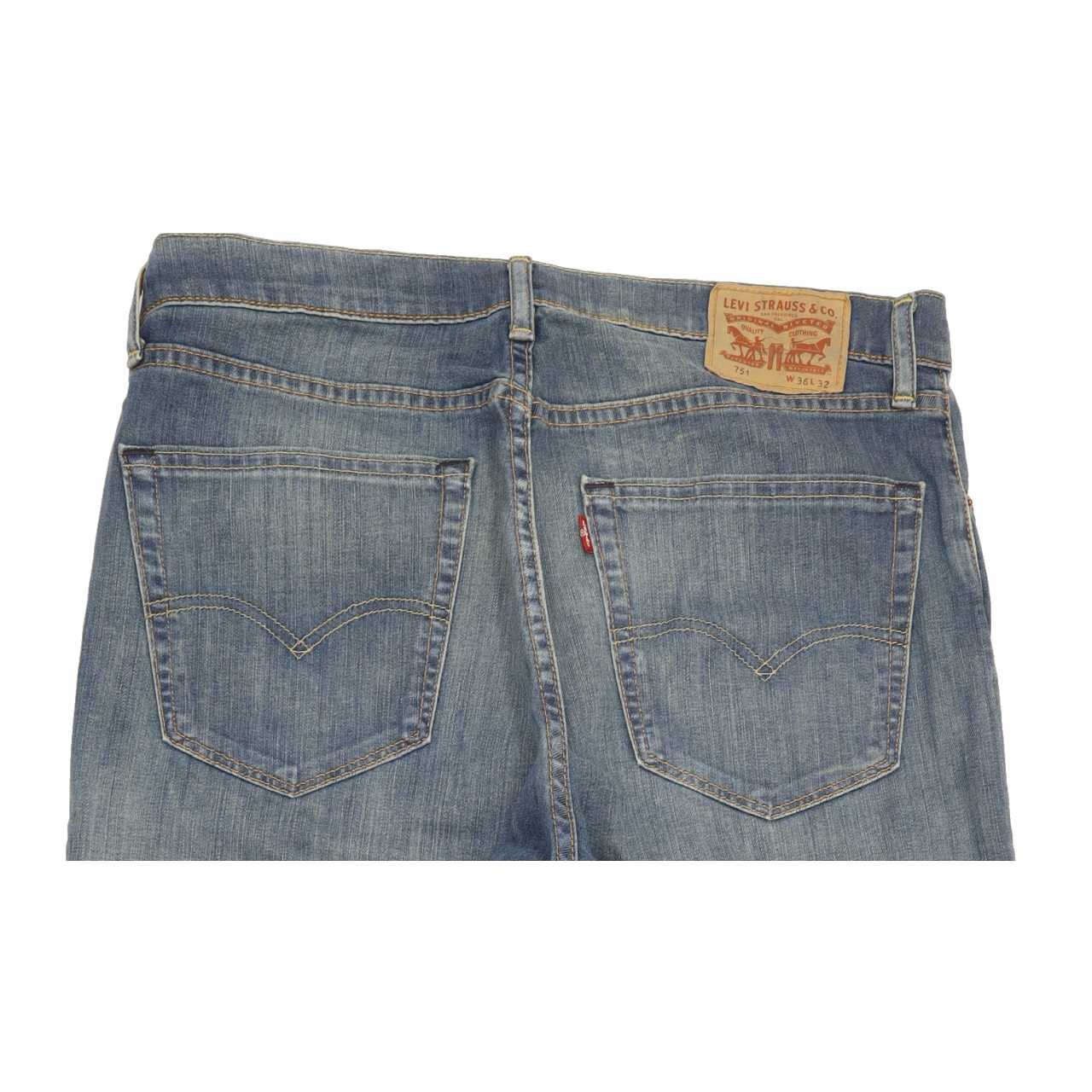 Levi's 751 Men Blue Straight Regular Stretch Jeans W36 L31