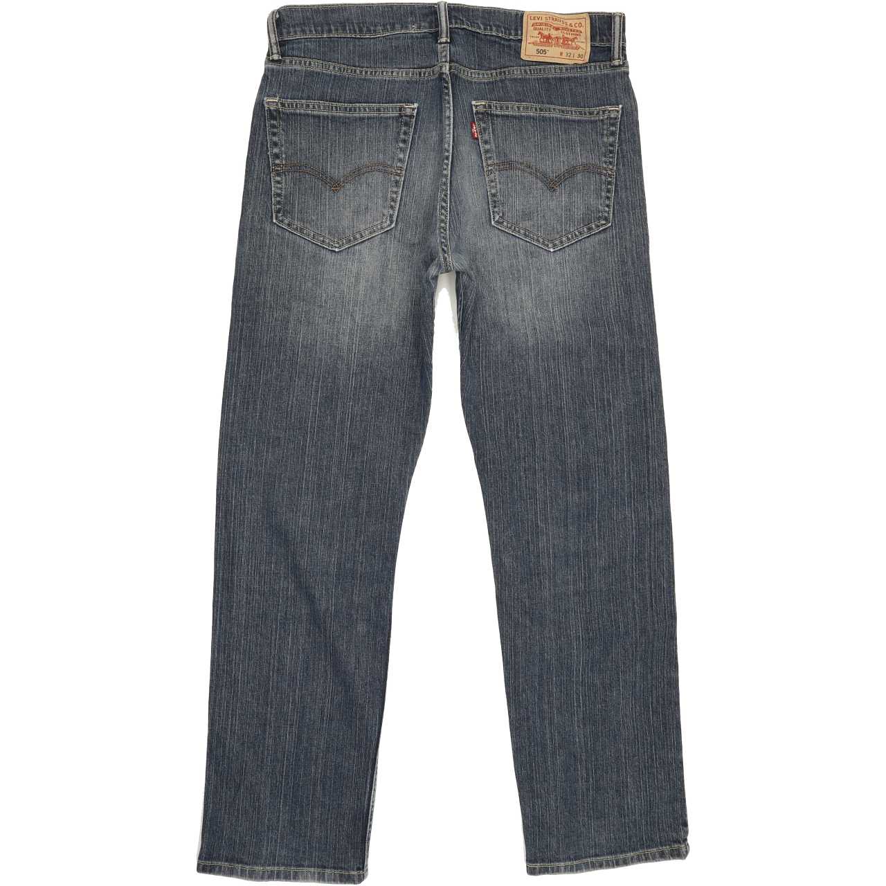 Levi's 505 Men Blue Straight Regular Stretch Jeans W32 L29