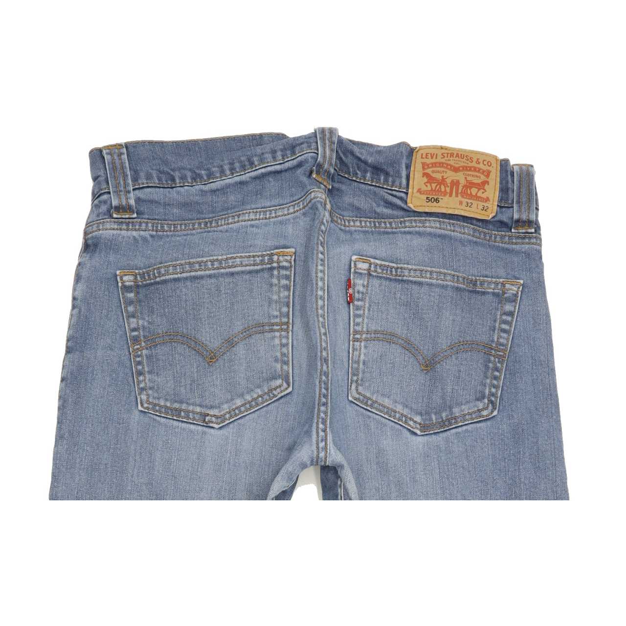 Levi's 506 Men Blue Straight Regular Stretch Jeans W32 L30
