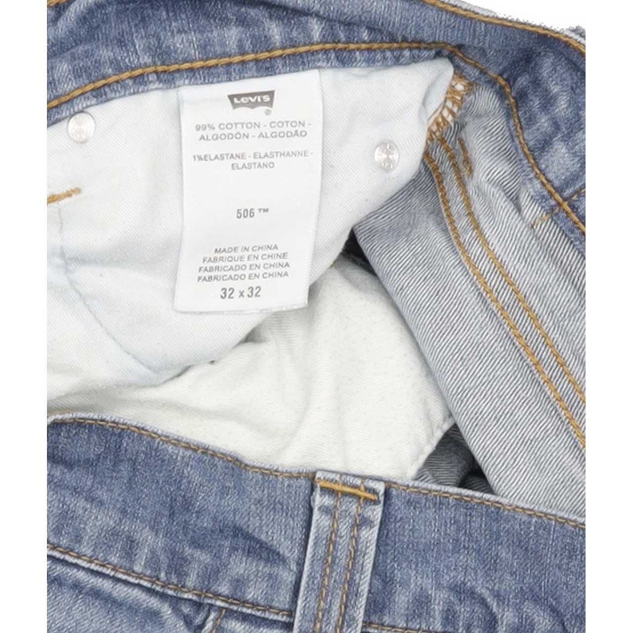 Levi's 506 Men Blue Straight Regular Stretch Jeans W32 L30