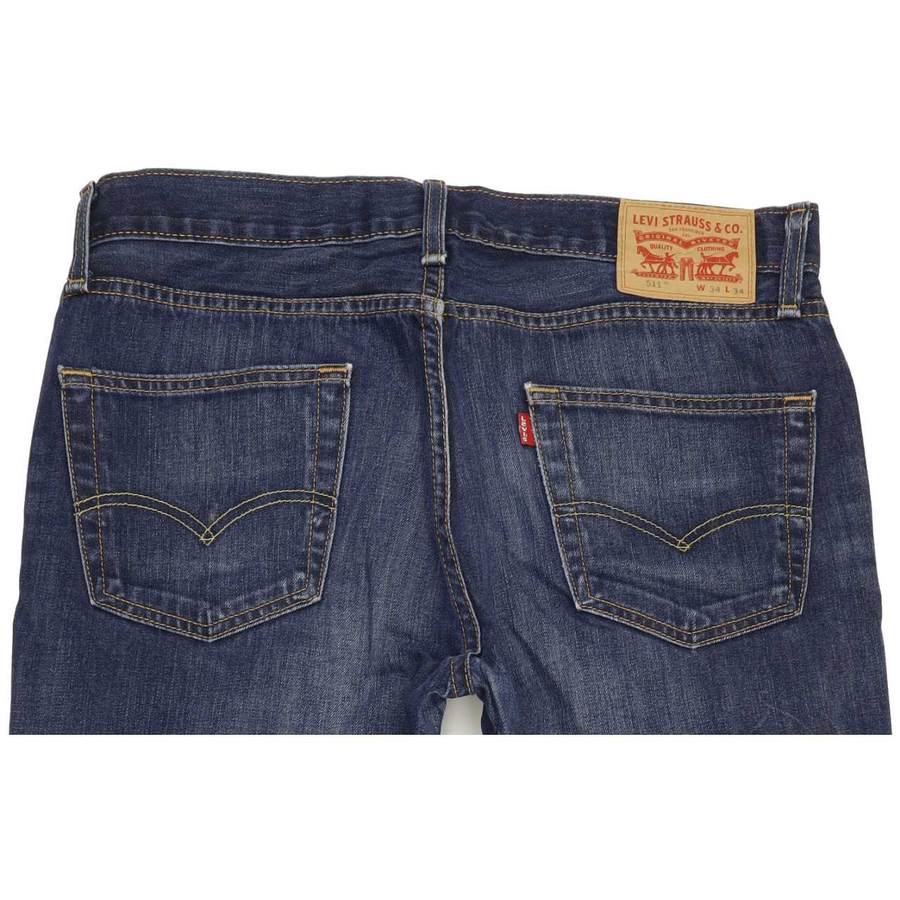Levi's 511 Men Blue Straight Slim Jeans W34 L32