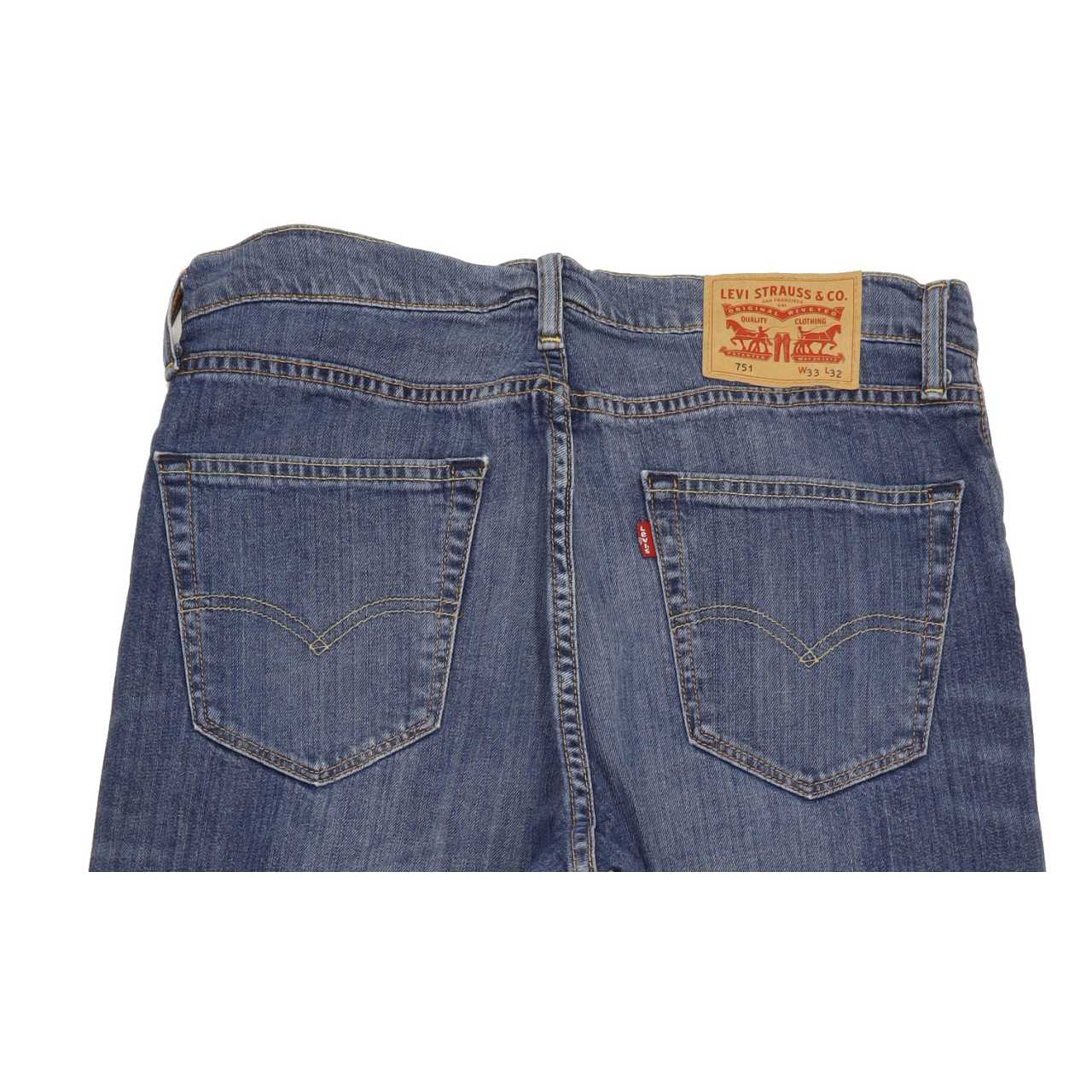 Levi's 751 Men Blue Straight Regular Stretch Jeans W33 L31