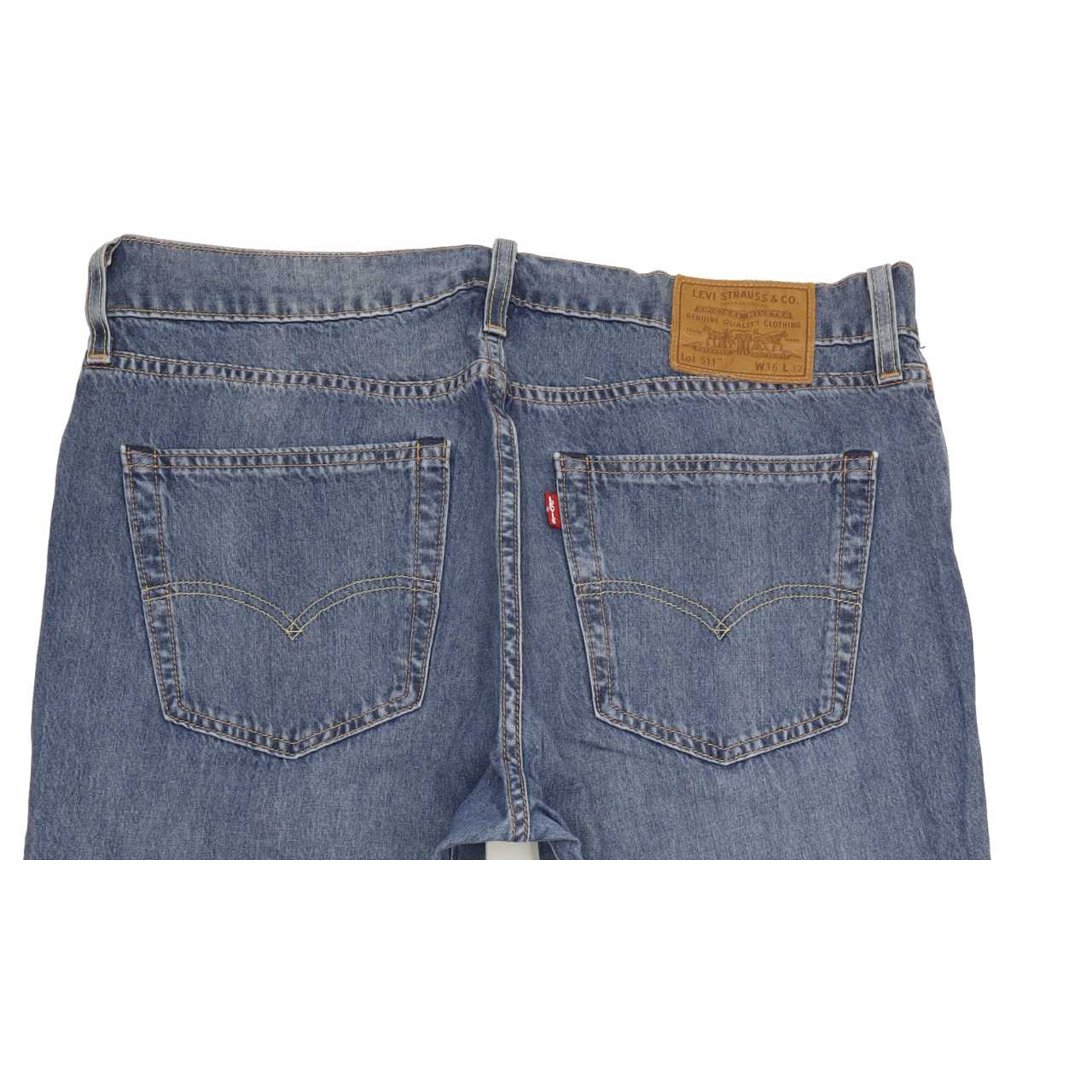 Levi's 511 Men Blue Straight Slim Stretch Jeans W36 L32