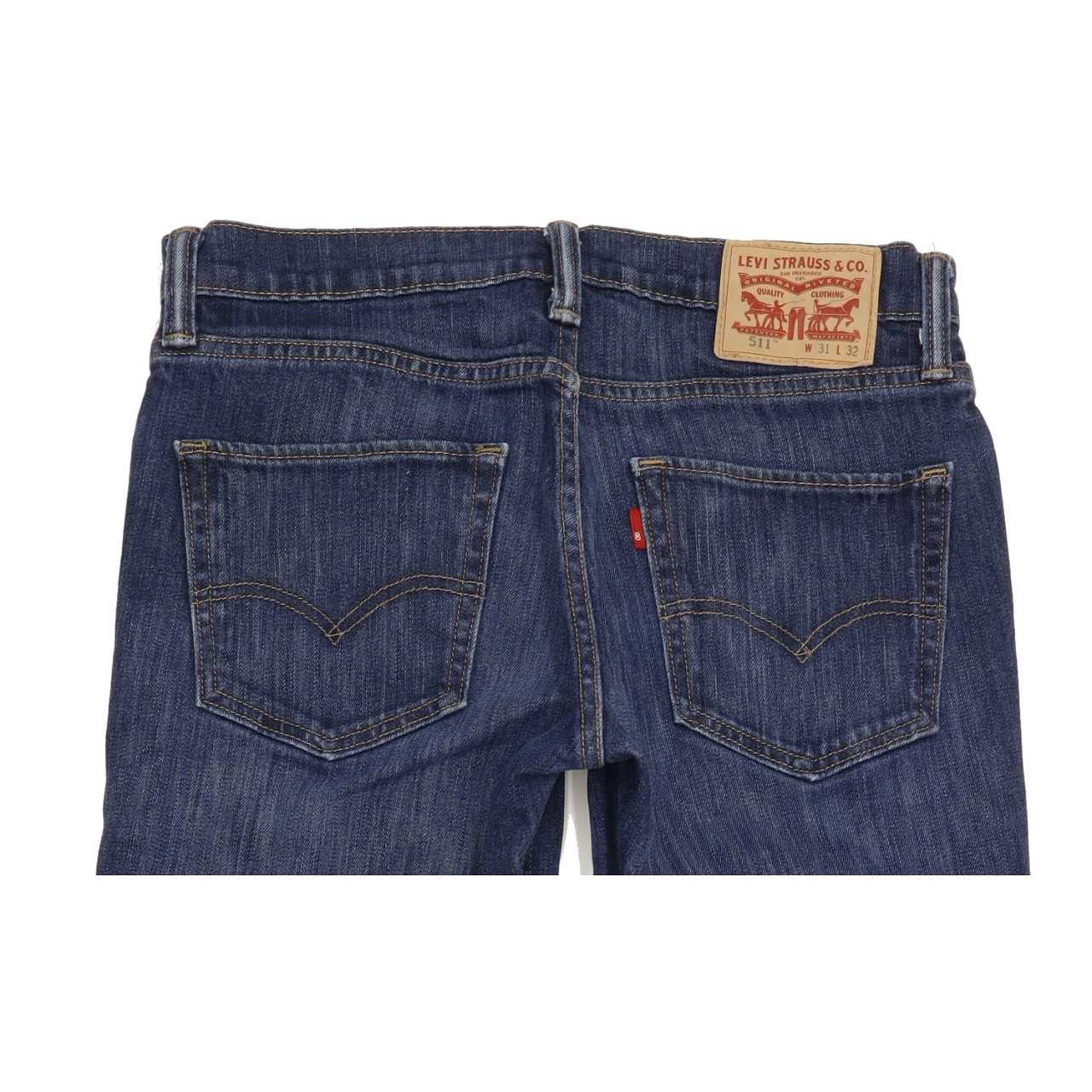 Levi's 511 Men Blue Straight Slim Stretch Jeans W31 L31