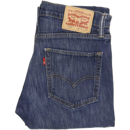 Levi's 511 Men Blue Straight Slim Stretch Jeans W31 L31
