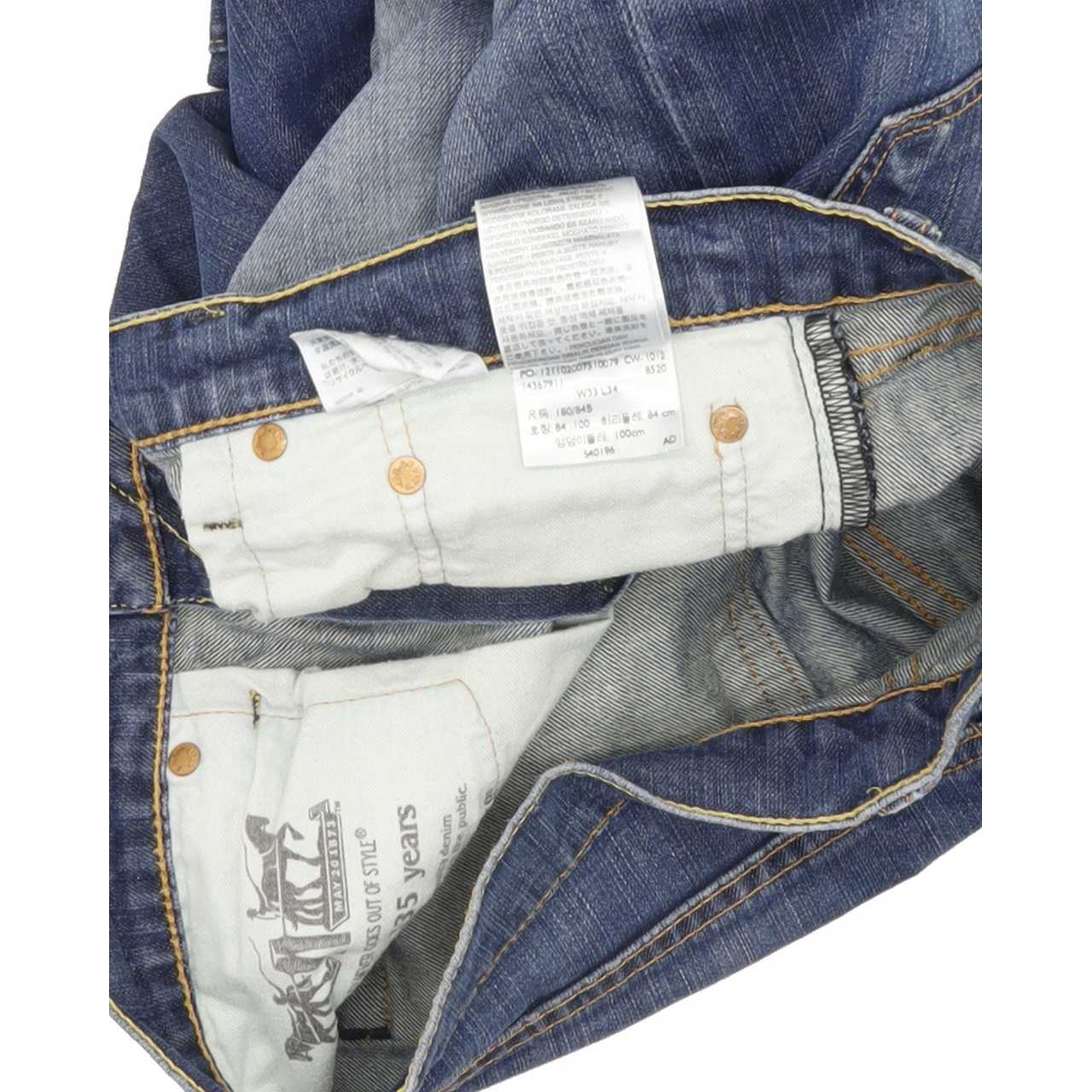 Levi's 751 Men Blue Straight Regular Stretch Jeans W33 L30
