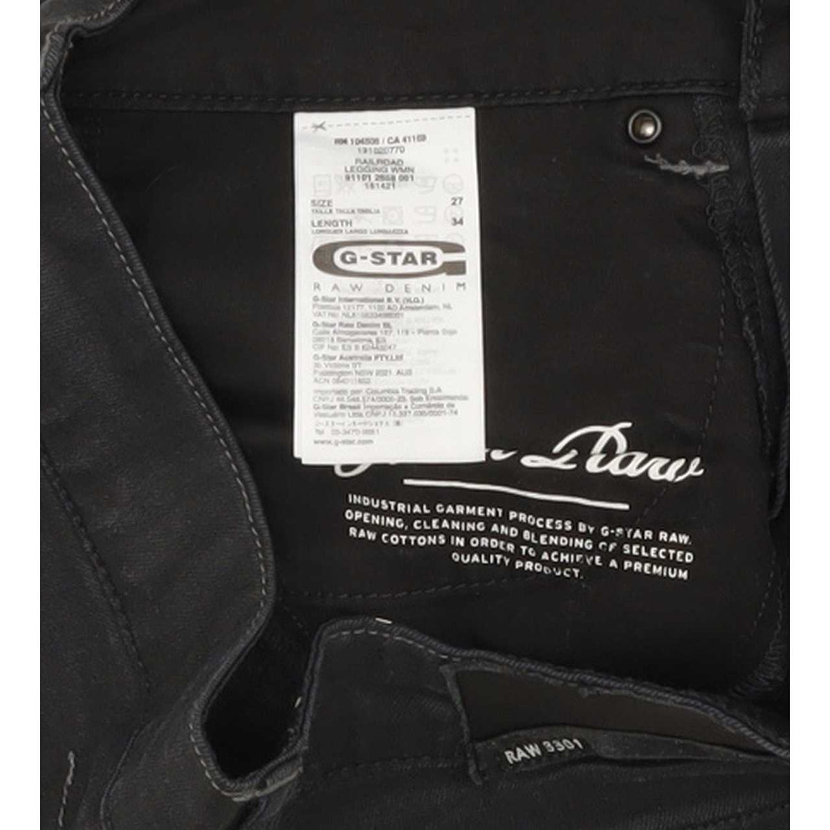 G-Star RailRoad Women Black Skinny Slim Stretch Jeans W27 L31