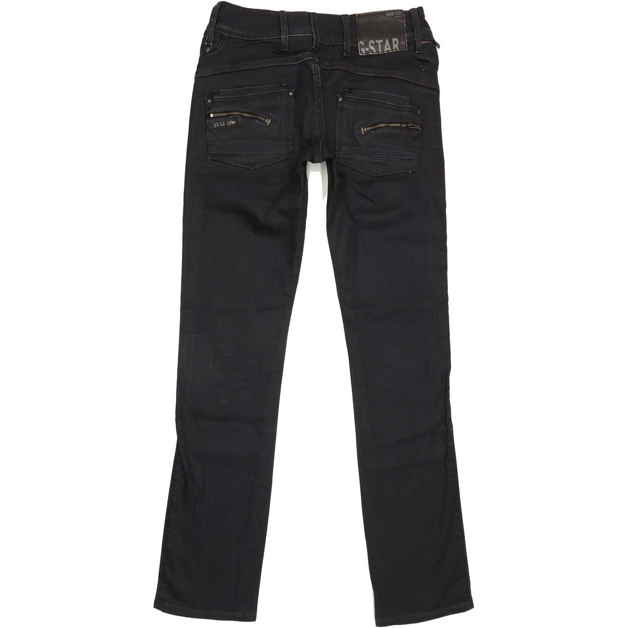 G-Star Berlin Women Black Straight Slim Stretch Jeans W26 L31