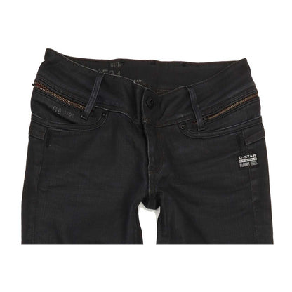 G-Star Berlin Women Black Straight Slim Stretch Jeans W26 L31
