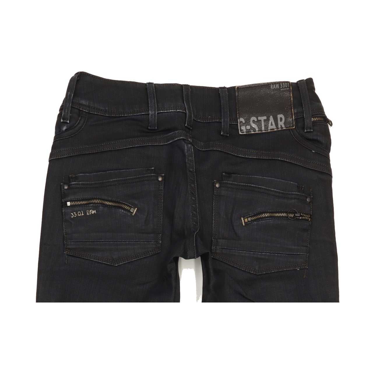 G-Star Berlin Women Black Straight Slim Stretch Jeans W26 L31
