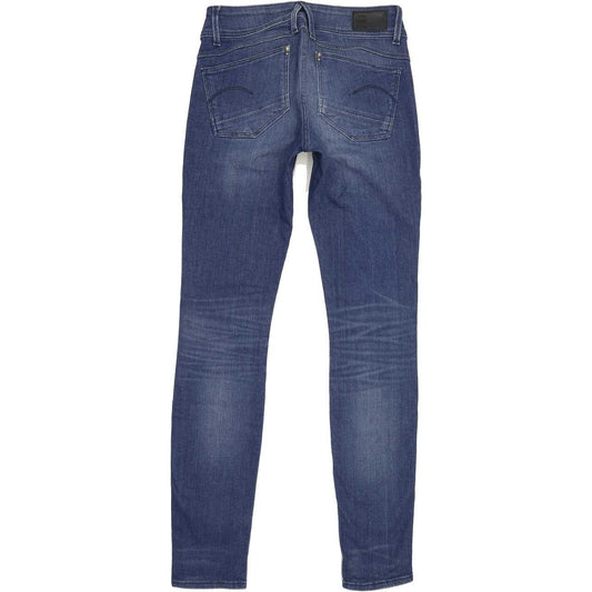 G-Star Lynn Mid Women Blue Skinny Slim Stretch Jeans W28 L32