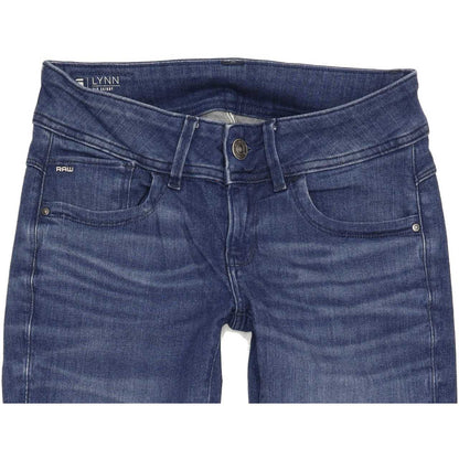 G-Star Lynn Mid Women Blue Skinny Slim Stretch Jeans W28 L32