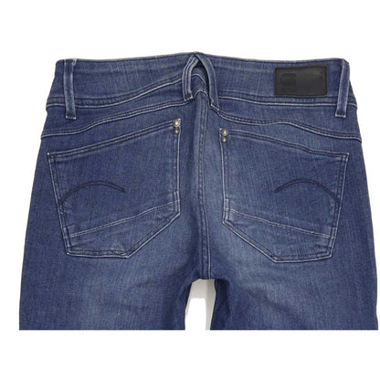 G-Star Lynn Mid Women Blue Skinny Slim Stretch Jeans W28 L32