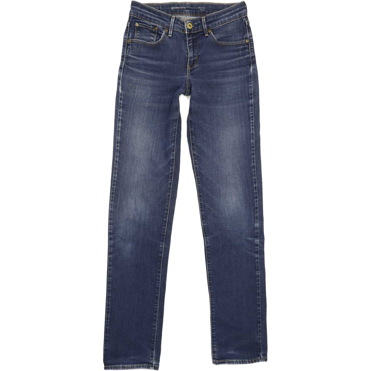 Levi's Demi Curve Women Blue Straight Regular Stretch Jeans W27 L33