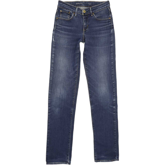Levi's Demi Curve Women Blue Straight Regular Stretch Jeans W27 L33