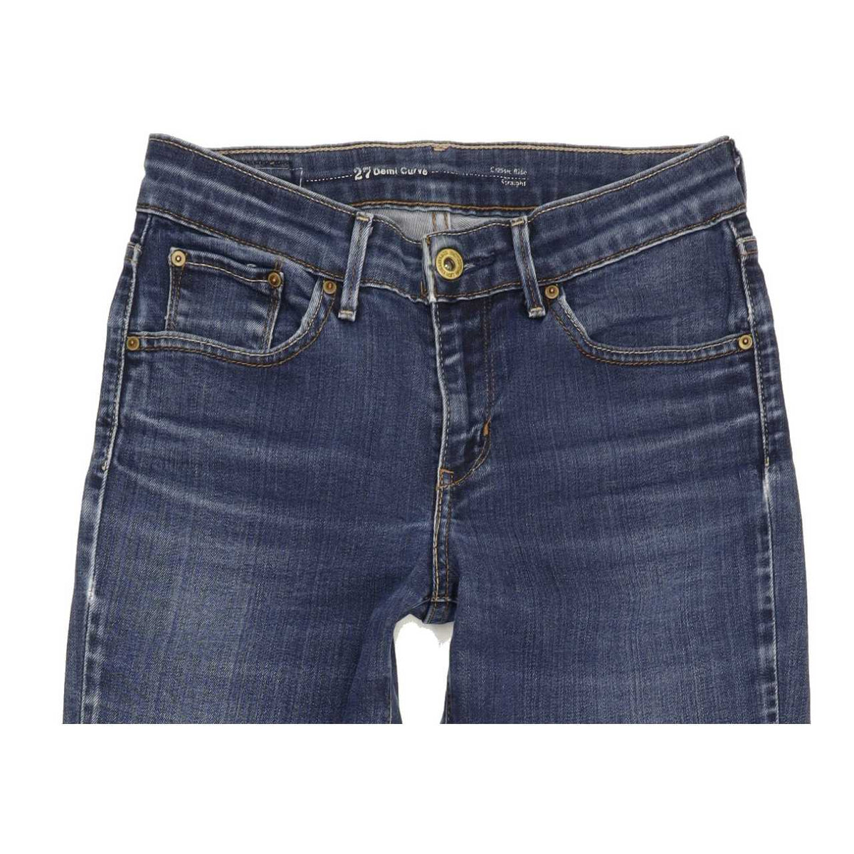 Levi's Demi Curve Women Blue Straight Regular Stretch Jeans W27 L33