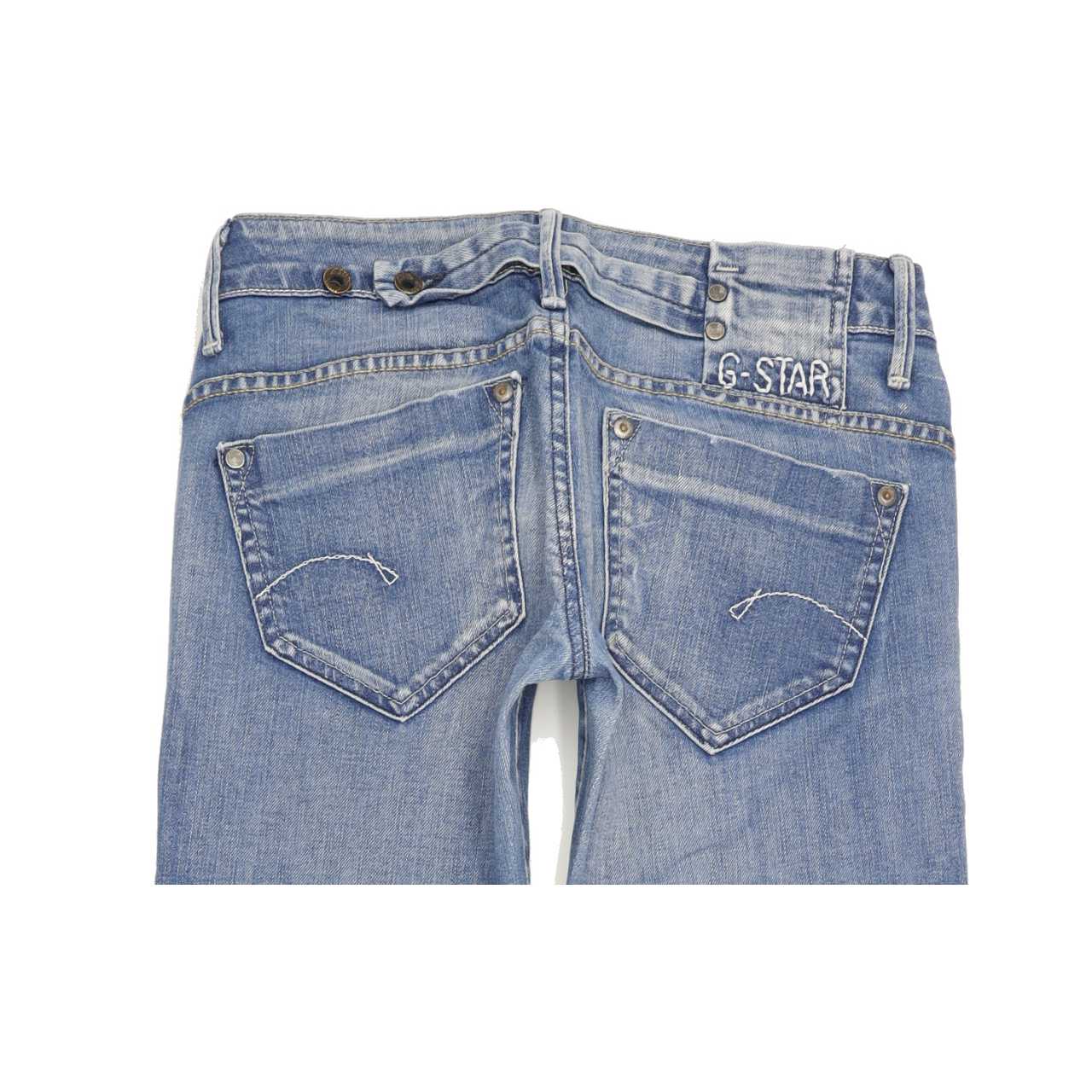 G-Star Midge Women Blue Straight Slim Stretch Jeans W28 L31