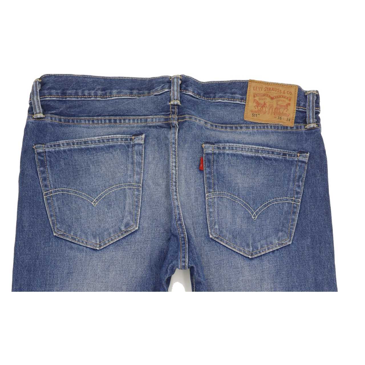 Levi's 511 Men Blue Straight Slim Jeans W36 L34