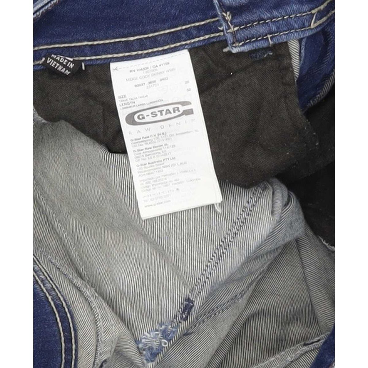 G-Star Midge Cody Women Blue Skinny Slim Jeans W26 L32