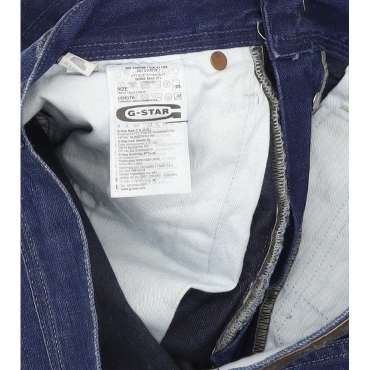 G-Star Attacc Men Blue Straight Regular Jeans W28 L32