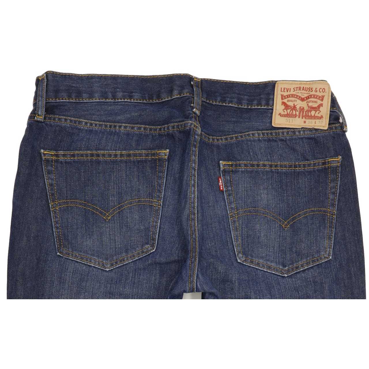 Levi's 511 Men Blue Straight Slim Jeans W36 L30