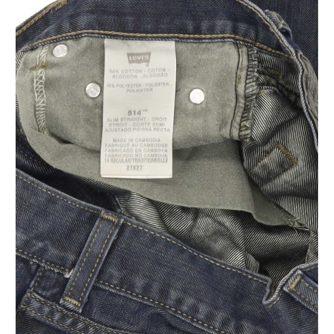 Levi's 514 Men Blue Straight Slim Jeans W27 L27