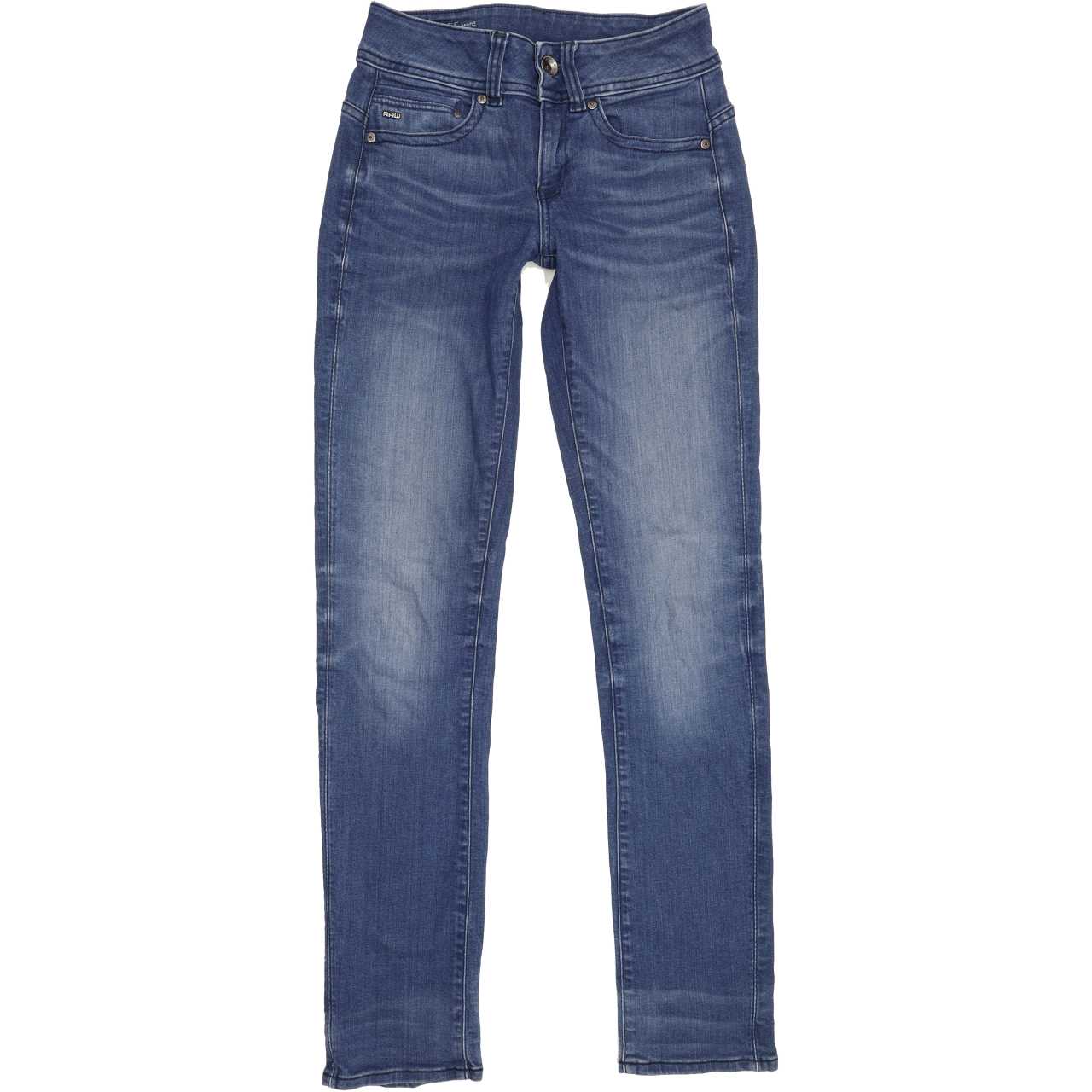 G-Star Midge Saddle Women Blue Straight Regular Stretch Jeans W26 L32
