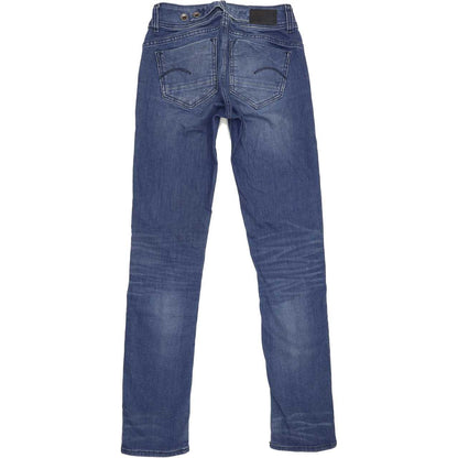 G-Star Midge Saddle Women Blue Straight Regular Stretch Jeans W26 L32