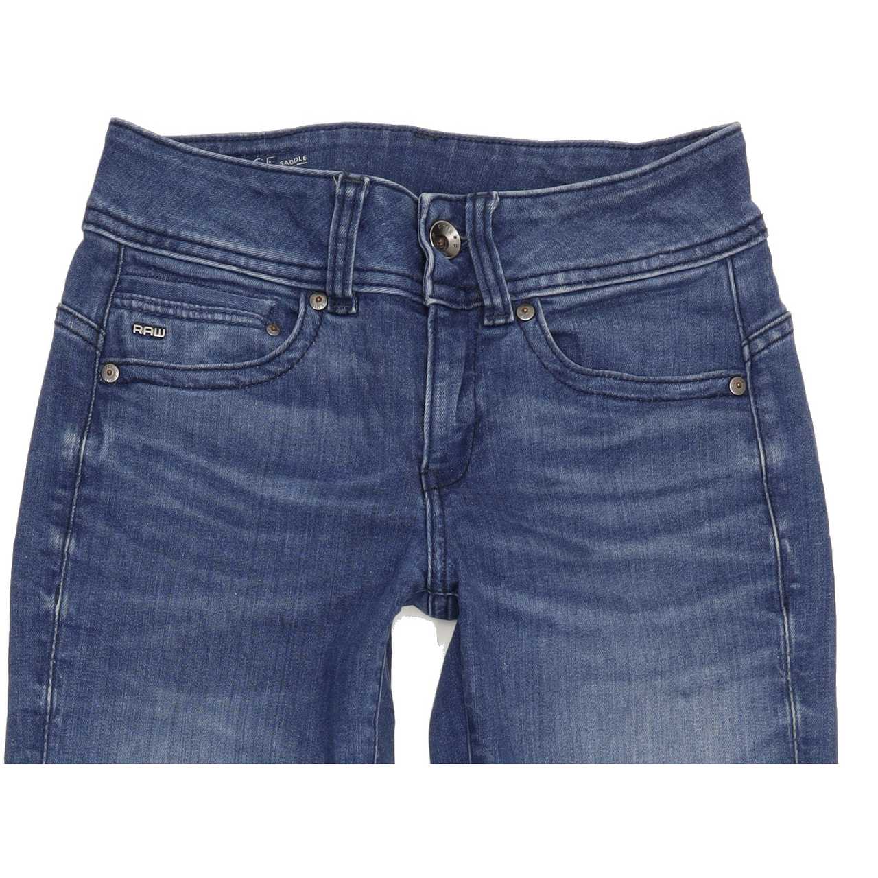G-Star Midge Saddle Women Blue Straight Regular Stretch Jeans W26 L32