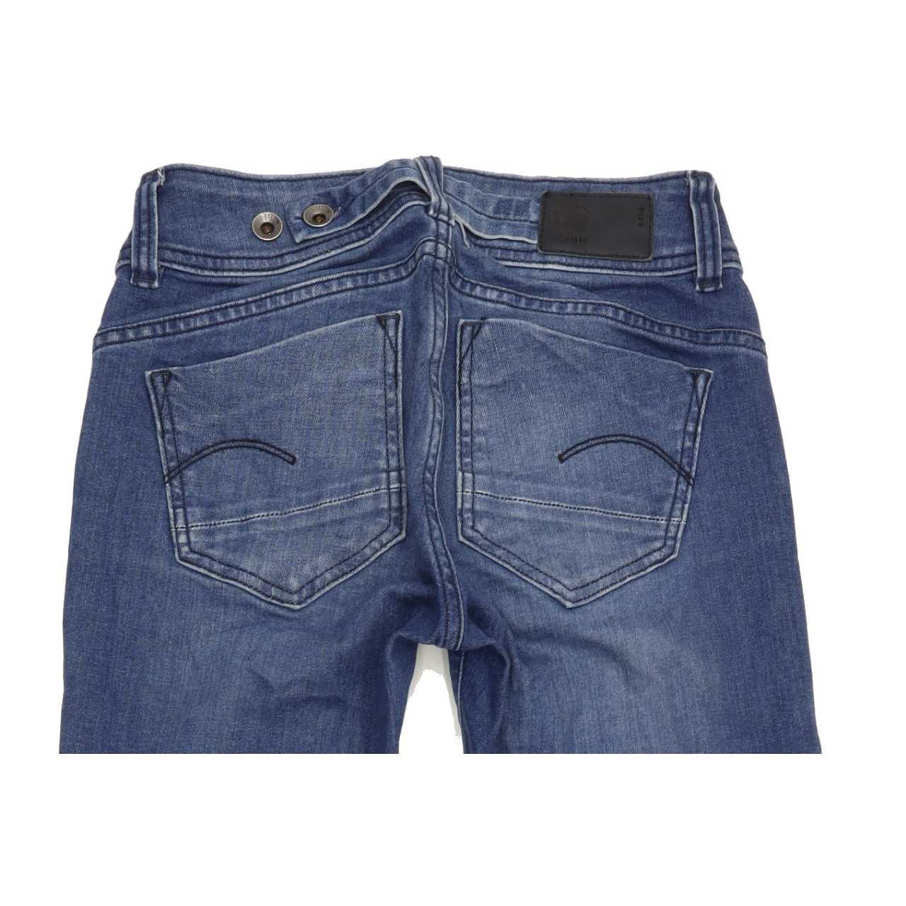 G-Star Midge Saddle Women Blue Straight Regular Stretch Jeans W26 L32