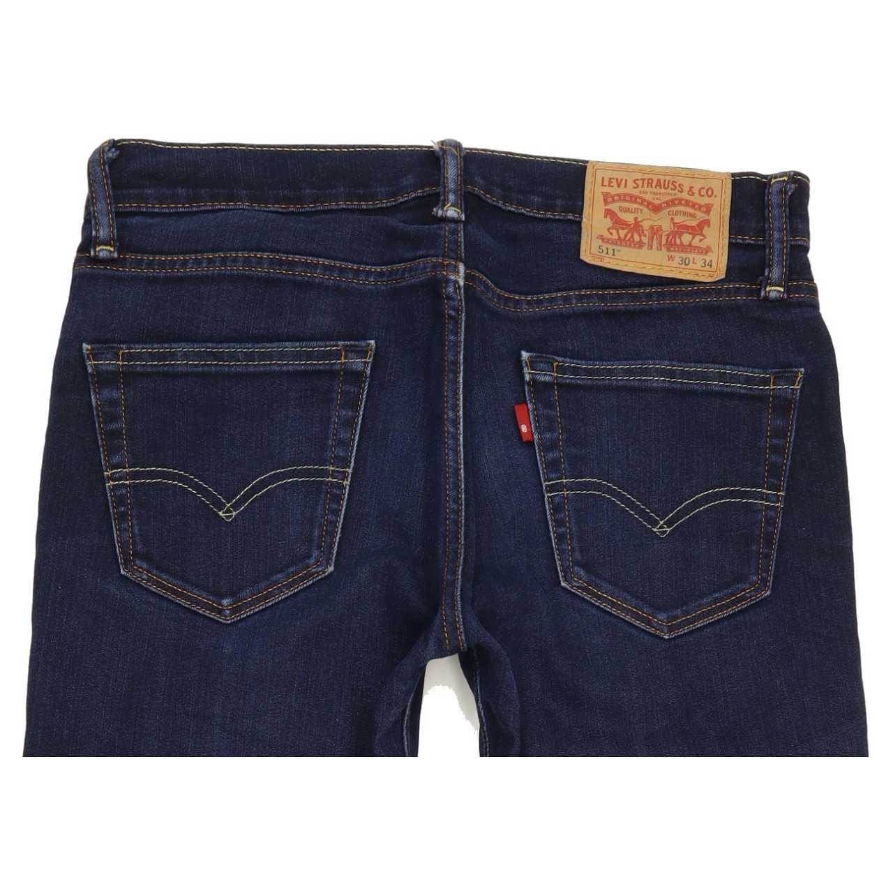 Levi's 511 Men Blue Straight Slim Jeans W30 L30
