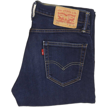 Levi's 511 Men Blue Straight Slim Jeans W30 L30