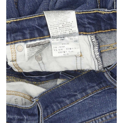 Levi's 504 Men Blue Straight Regular Stretch Jeans W30 L30