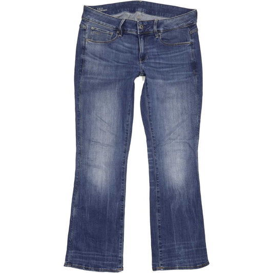 G-Star 3301 Mid Women Blue Bootcut Slim Stretch Jeans W28 L28
