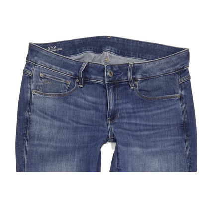 G-Star 3301 Mid Women Blue Bootcut Slim Stretch Jeans W28 L28