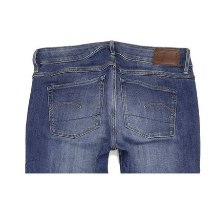 G-Star 3301 Mid Women Blue Bootcut Slim Stretch Jeans W28 L28